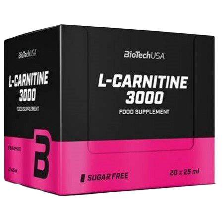 BioTechUSA L-Carnitine 3000, Lemon - 20 x 25 ml.