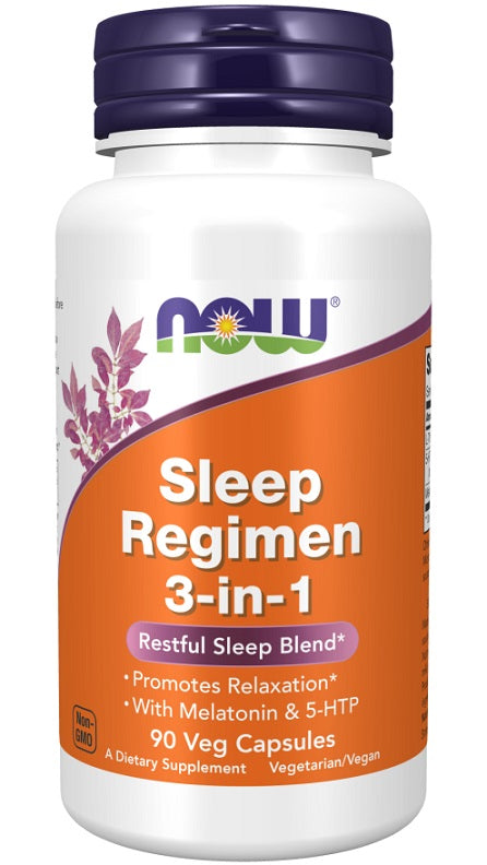 NOW Foods Sleep Regimen 3-in-1 - 90 vcaps - Default Title - Sports Nutrition at MySupplementShop by NOW Foods