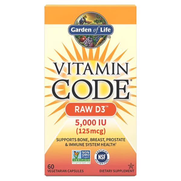 Garden of Life Vitamin Code Raw D3, 5000 UI - 60 vcaps