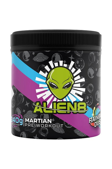 Alien8 Martian Pre-Workout, Blaue Himbeere – 240 Gramm