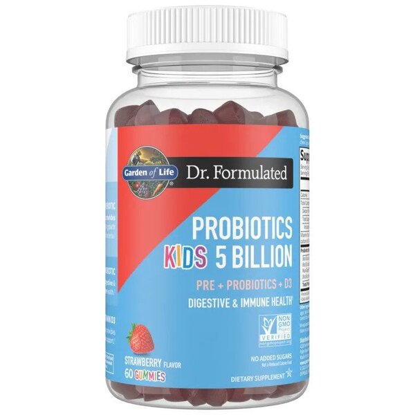 Garden of Life Dr. Formulated Probiotics Kid's 5 Billion Gummies Strawberry 60 gummies - Health and Wellbeing at MySupplementShop by Garden of Life