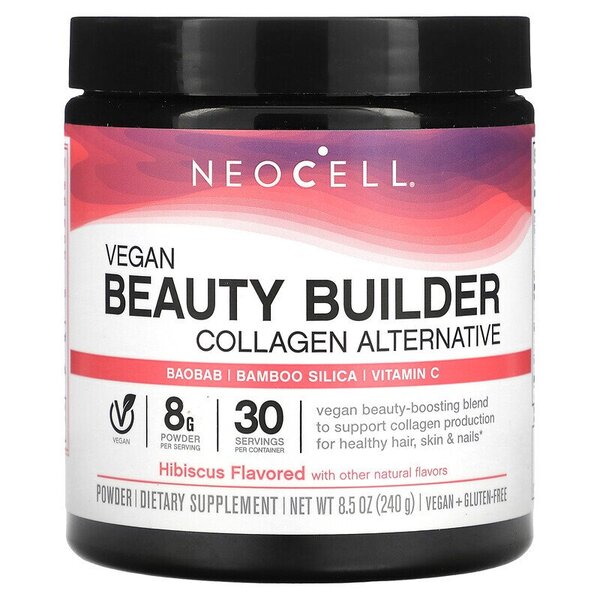 NeoCell Vegan Beauty Builder Collagen Alternative Hibiscus  240g - Vegan Products at MySupplementShop by NeoCell