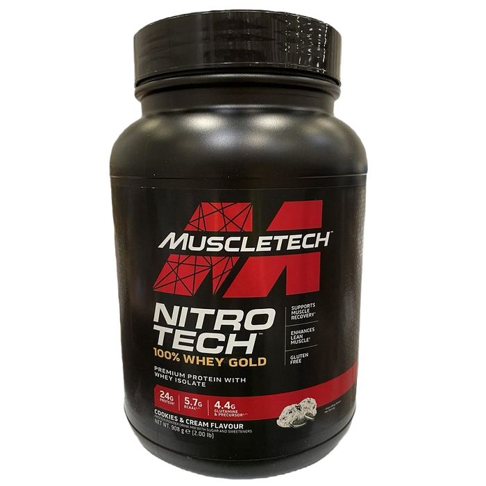 MuscleTech Nitro-Tech 100% Whey Gold, Cookies & Cream 908g