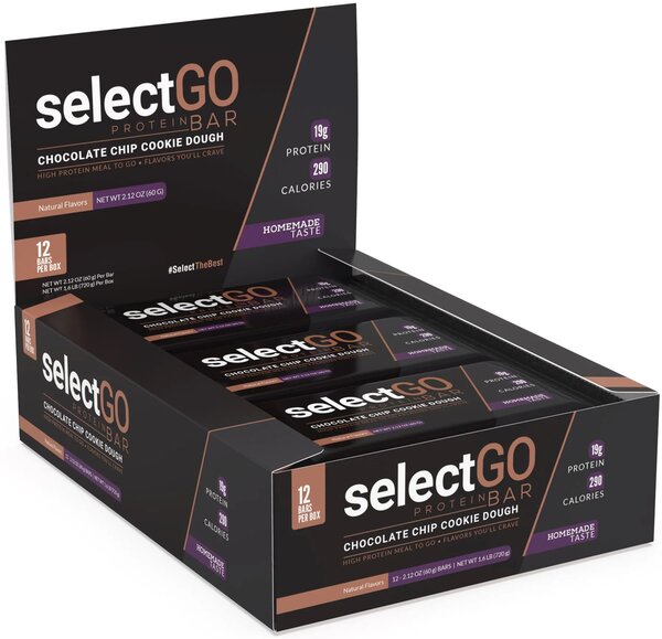 PEScience SelectGo Protein Bar, Chocolate Chip Cookie Dough - 12 x 60g - Protein Bars at MySupplementShop by PEScience