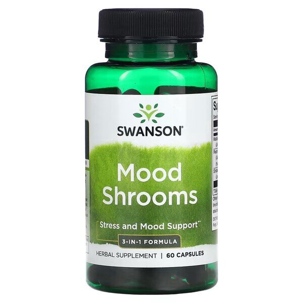 Swanson Mood Shrooms 60 caps - Sports Supplements at MySupplementShop by Swanson