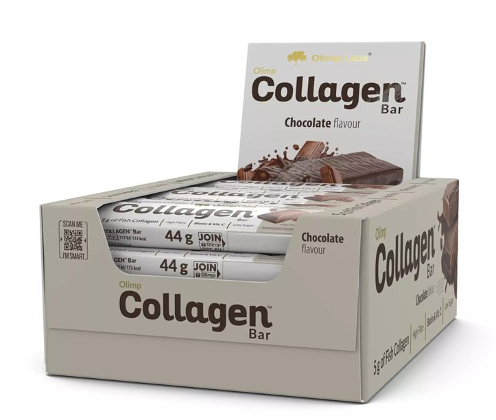 Olimp Nutrition Collagen Bar, Chocolate (EAN 5901330094002) 25 x 44g - Sports Supplements at MySupplementShop by Olimp Nutrition