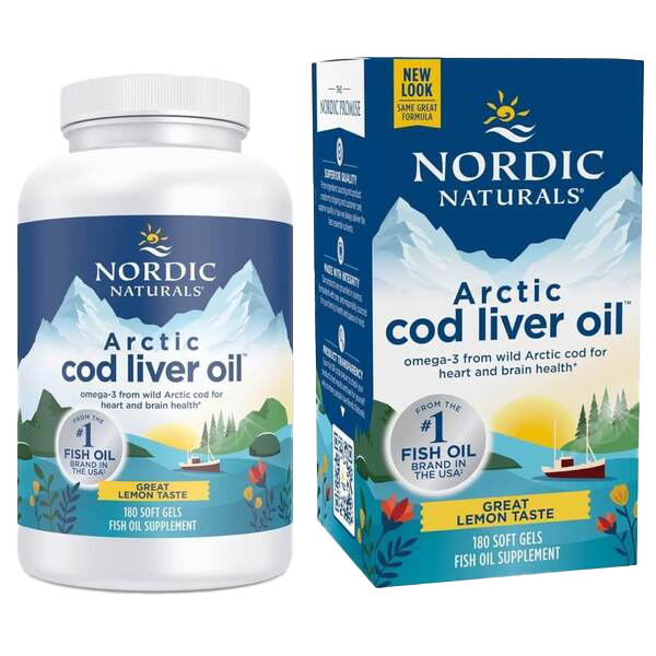 Nordic Naturals Arctic Cod Liver Oil, 750mg Lemon (EAN 768990891304) - 180 softgels