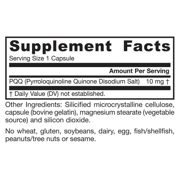 Jarrow Formulas PQQ 10mg 30 Capsules | Premium Supplements at MYSUPPLEMENTSHOP
