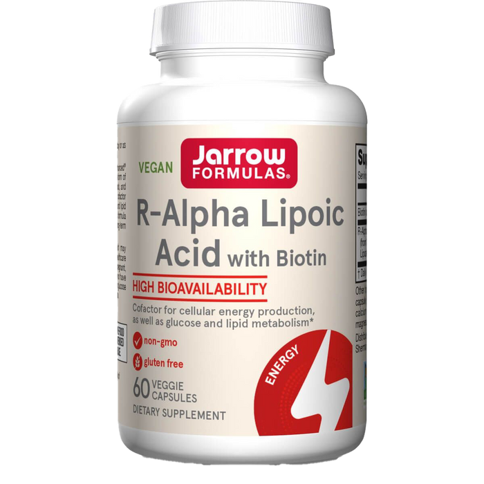 Jarrow Formulas R-Alpha Lipoic Acid + Biotin 60 Veggie Capsules