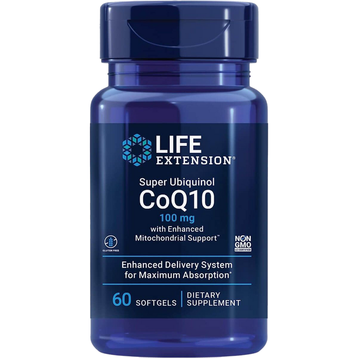 Life Extension Super Ubiquinol CoQ10 with Enhanced Mitochondrial Support 100 mg 60 Softgels