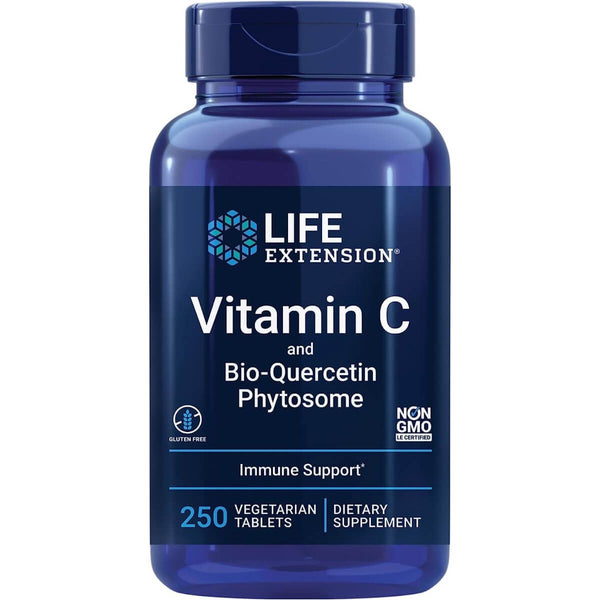 Life Extension Vitamin C and Bio-Quercetin Phytosome 250 Vegetarian Tablets | Premium Supplements at MYSUPPLEMENTSHOP