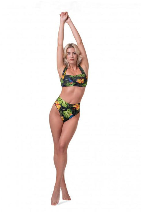 Nebbia High-Waist Sporty Bikini Bottom 555 Jungle Green - Bikini Bottom at MySupplementShop by Nebbia