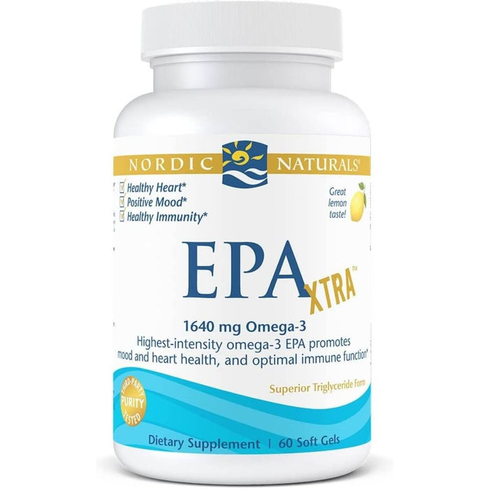 Nordic Naturals EPA Xtra 1640mg Omega-3 60 Softgels (Lemon) - Omegas, EFAs, CLA, Oils at MySupplementShop by Nordic Naturals