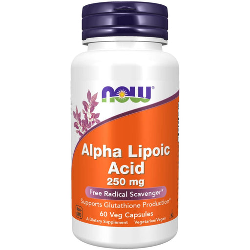 NOW Foods Alpha Lipoic Acid 250 mg 60 Veg Capsules | Premium Supplements at MYSUPPLEMENTSHOP