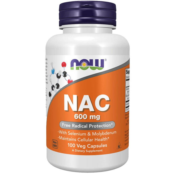 NOW Foods NAC mit Selen und Molybdän, 600 mg – 100 Kapseln