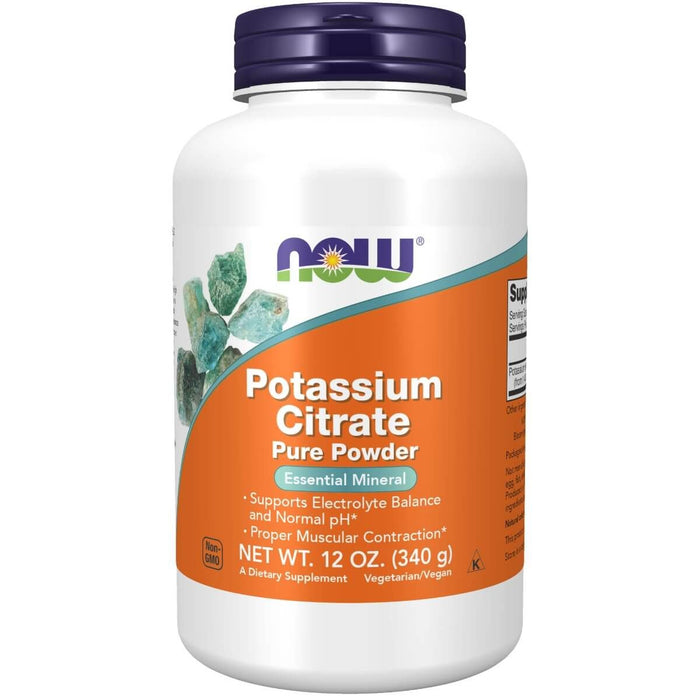 NOW Foods Potassium Citrate Powder 12ox (340g) - Vitamins & Minerals at MySupplementShop by NOW Foods