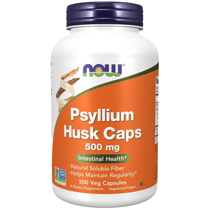 NOW Foods Psyllium Husk Caps 500 mg 500 Veg Capsules