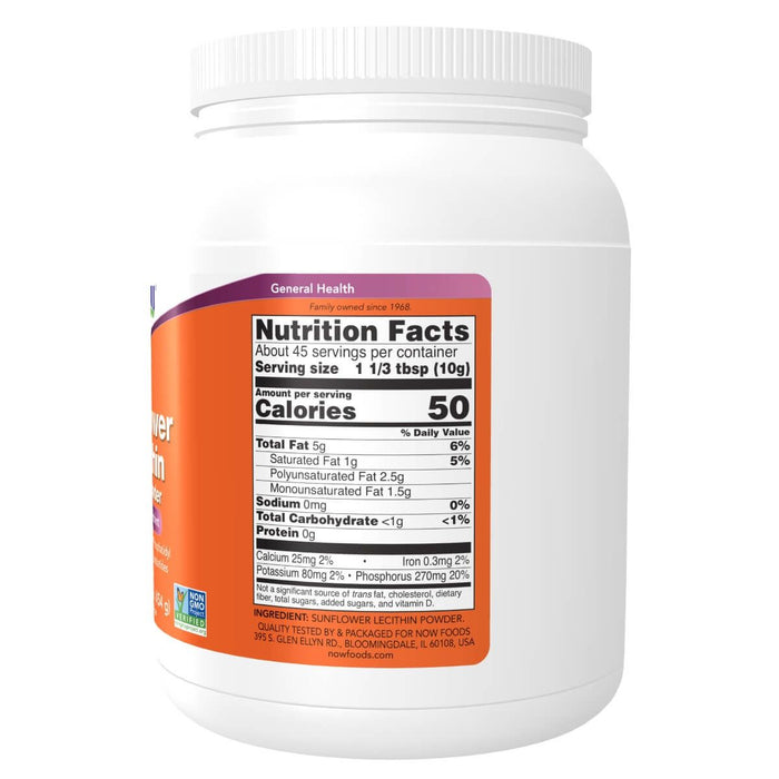 NOW Foods Sunflower Lecithin Pure Powder 1lb (454g) - Health Foods at MySupplementShop by Now Foods