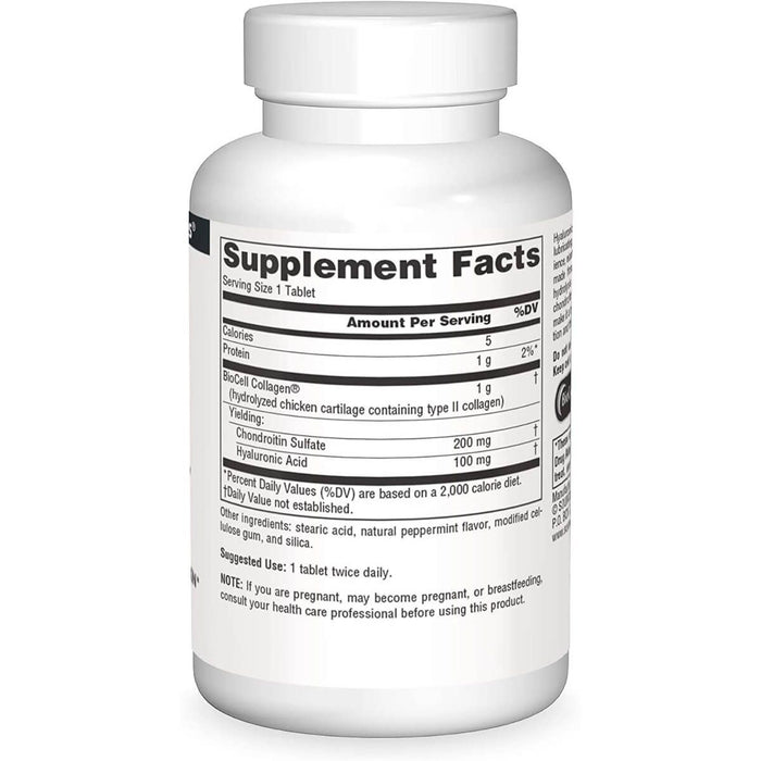 Source Naturals Hyaluronic Acid 100mg 30 Tablets | Premium Supplements at MYSUPPLEMENTSHOP