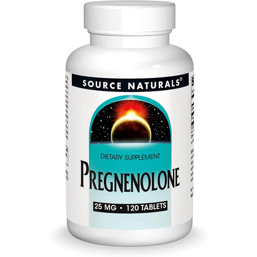 Source Naturals Pregnenolone 25mg 120 Tablets | Premium Supplements at MYSUPPLEMENTSHOP