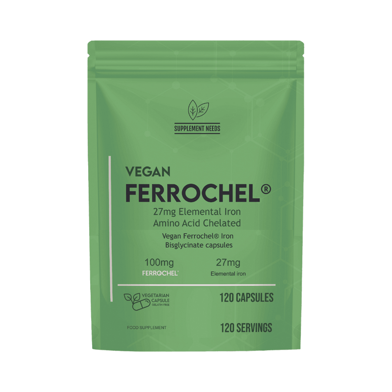 Supplement Needs Vegan Ferrochel 120 Caps Best Value Minerals at MYSUPPLEMENTSHOP.co.uk