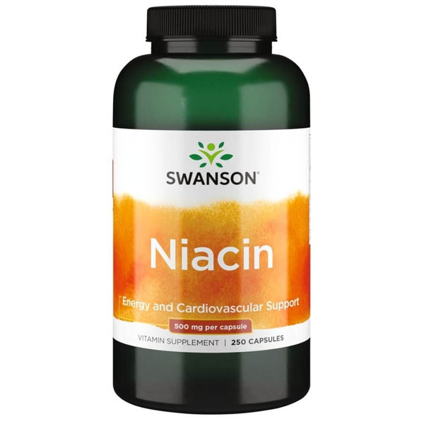 Swanson Niacin 500mg 250 Capsules - Energy & Vitality at MySupplementShop by Swanson