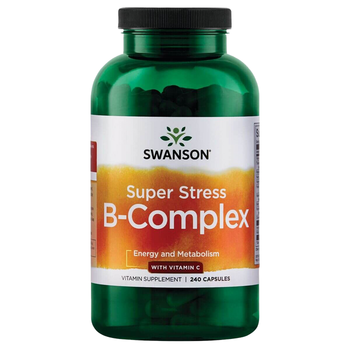 Swanson Super Stress B-Complex mit Vitamin C – 240 Kapseln