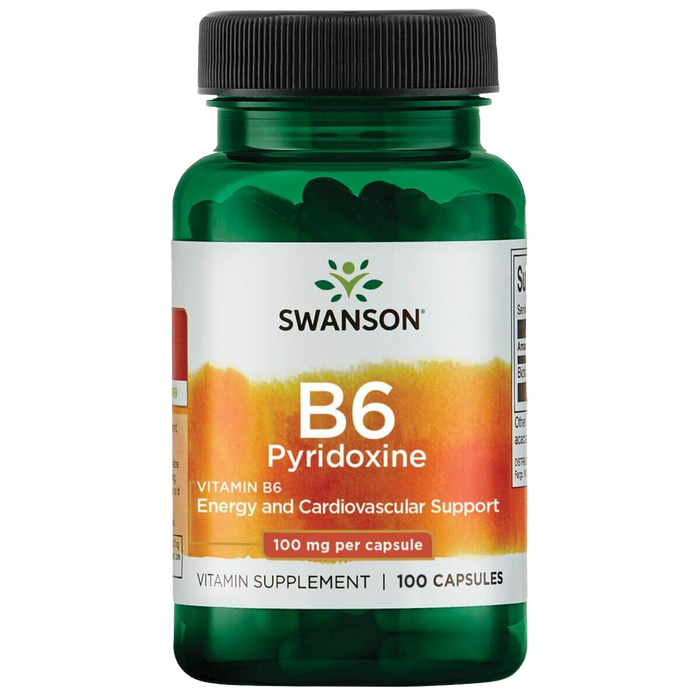 Swanson Vitamin B6 Pyridoxine 100mg 100 Capsules