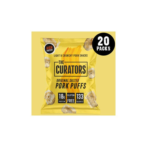 The Curators Pork Puffs 25g x 20 - Salted - Multipack at MySupplementShop by THE CURATORS