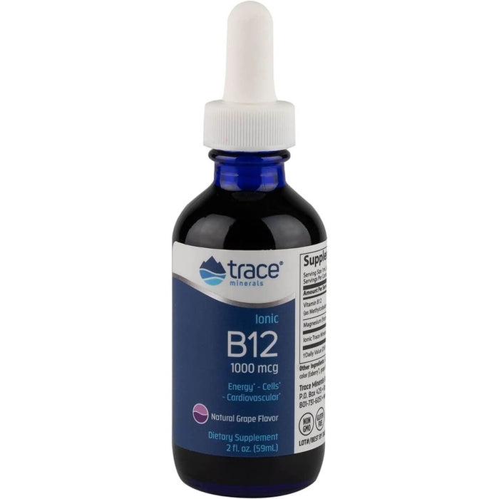 Trace Minerals Liquid Ionic B12 (1,000 mcg) 2 oz - Energy & Vitality at MySupplementShop by Trace Minerals