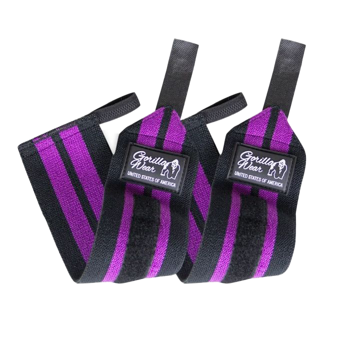 Gorilla Wear Womens Wrist Wraps - Black/Purple