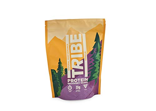 TRIBE Nutrition Natural Vegan Protein Powder, Gluten and Dairy Free Shake, Vanilla and Cinnamon Flavour - 500 Gram Pouch (12 Servings) | High-Quality Sports Nutrition | MySupplementShop.co.uk