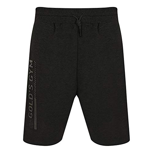Gold's Gym UK Men's Embossed Shorts Sweatpant Joggers Black X-Large | High-Quality Trousers | MySupplementShop.co.uk