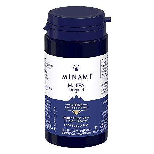 Minami - MorEPA Original - Omega 3 Fish Oil - High EPA & DHA Formula - 590mg EPA & 130mg DHA per Serving - Supports Normal Brain Vision and Heart Function - 30 Softgels | High-Quality Vitamins & Supplements | MySupplementShop.co.uk