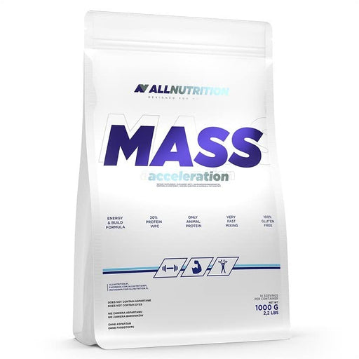 Allnutrition Mass Acceleration, Blueberry - 1000 grams - Weight Gainers & Carbs at MySupplementShop by Allnutrition