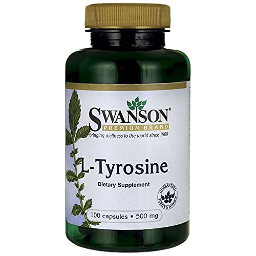 L- Tyrosine 500mg 100 Capsules SWANSON | High-Quality Fat Burners | MySupplementShop.co.uk