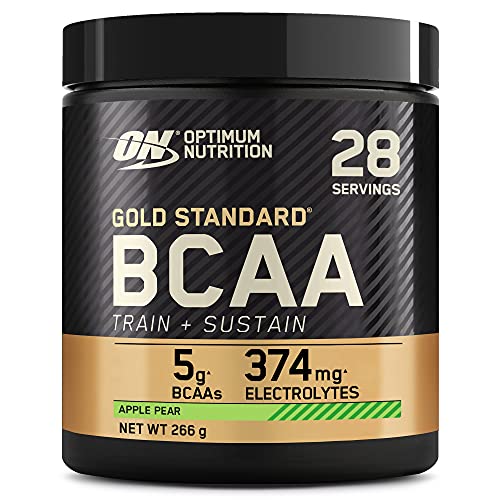 Optimum Nutrition Gold Standard BCAA Amino Acid Powder Vitamin C with Zinc Magnesium and Electrolytes Immune Booster Apple and Pear 28 Servings 266 g Packaging May Vary | High-Quality BCAAs | MySupplementShop.co.uk