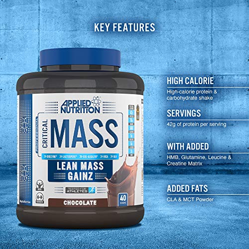 Applied Nutrition Critical Mass Professional - Weight Gain Protein Powder High Calorie Weight Gainer Lean Mass (2.4kg - 16 Servings) (Banana) | High-Quality Diet Shakes | MySupplementShop.co.uk