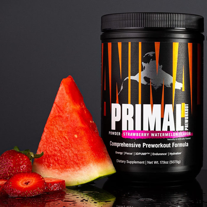 Animal Primal Preworkout Powder, Strawberry Watermelon - 507g by Universal Nutrition at MYSUPPLEMENTSHOP.co.uk