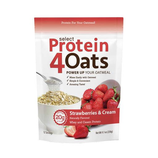 PEScience Protein4Oats, Strawberries & Cream - 258 grams | High-Quality Protein | MySupplementShop.co.uk