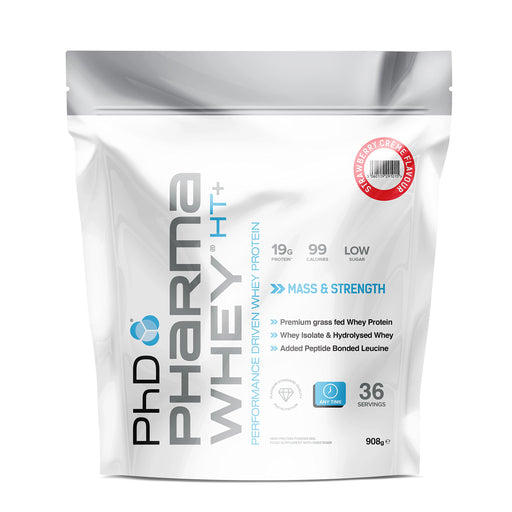 PhD Pharma Whey HT+, Strawberry Creme - 908 grams | High-Quality Protein | MySupplementShop.co.uk