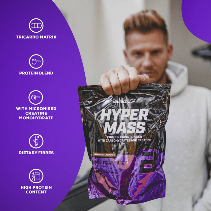 BioTechUSA Hyper Mass, Strawberry - 6800 grams | High-Quality Weight Gainers & Carbs | MySupplementShop.co.uk