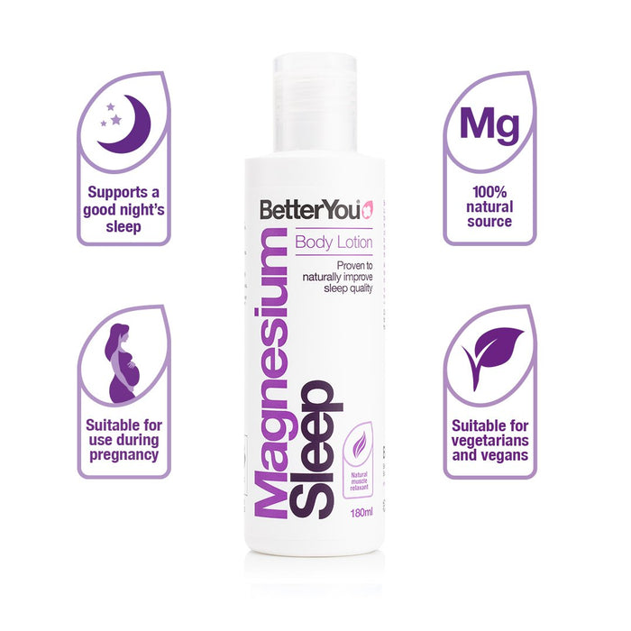 BetterYou Magnesium Sleep Mineral Lotion 180ml | High-Quality Lotions & Moisturisers | MySupplementShop.co.uk