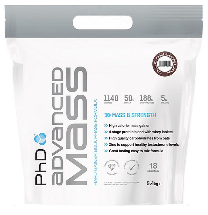 PhD Advanced Mass, Strawberries & Cream - 5400 grams - Default Title - Weight Gainers & Carbs at MySupplementShop by PhD