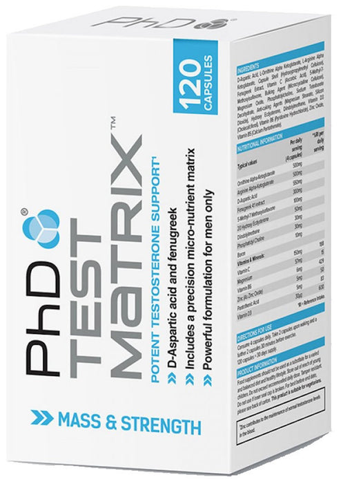 PhD Test Matrix - 120 caps - Default Title - Natural Testosterone Support at MySupplementShop by PhD