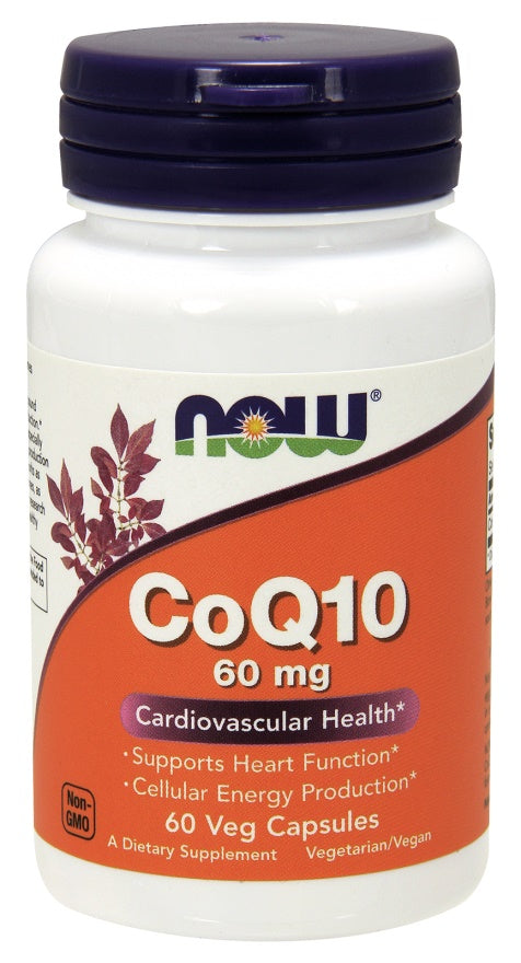 NOW Foods CoQ10, 60mg - 60 vcaps | High-Quality Health and Wellbeing | MySupplementShop.co.uk