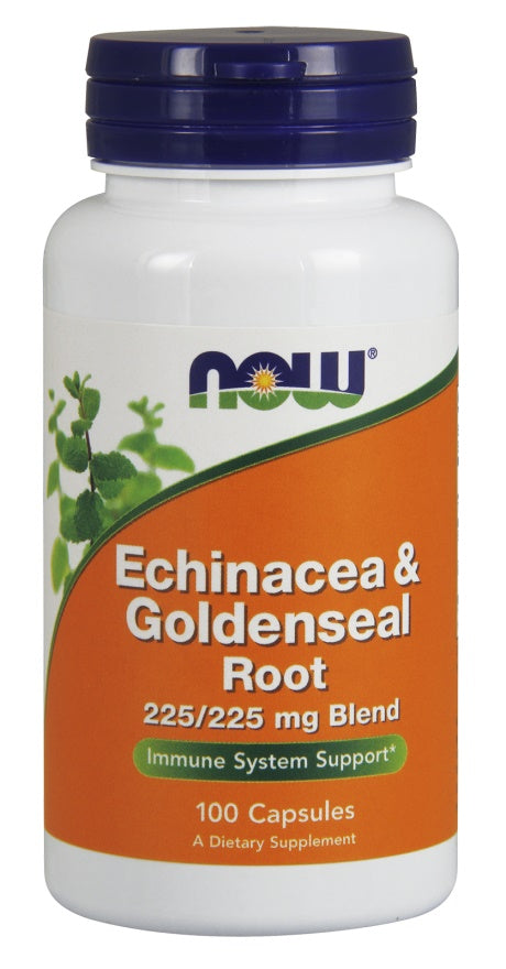 NOW Foods Echinacea & Goldenseal Root - 100 caps | High-Quality Health and Wellbeing | MySupplementShop.co.uk