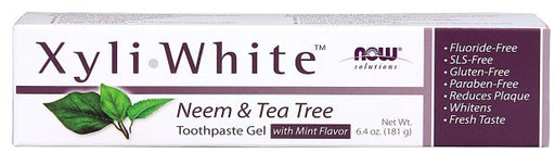 NOW Foods XyliWhite, Neem & Tea Tree Toothpaste Gel - 181g - Health and Wellbeing at MySupplementShop by NOW Foods