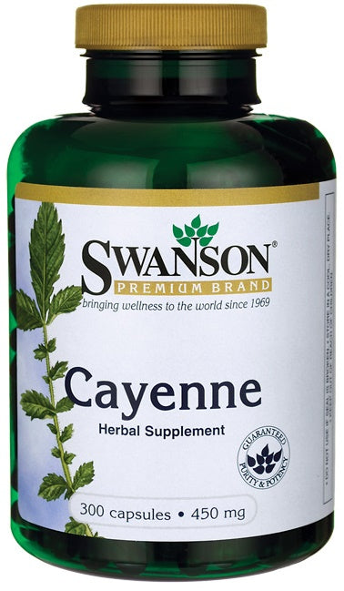 Swanson Cayenne, 450mg - 300 caps | High-Quality Health and Wellbeing | MySupplementShop.co.uk