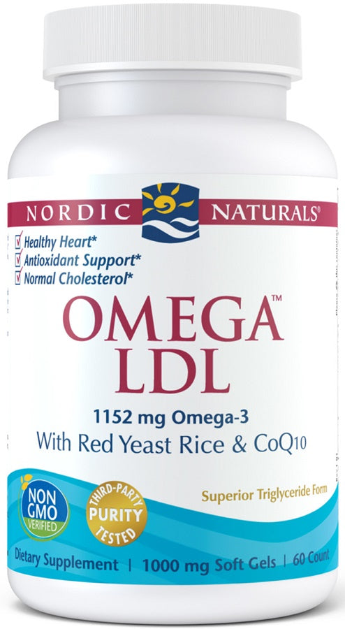 Nordic Naturals Omega LDL with Red Yeast Rice and CoQ10, 1152mg - 60 softgels | High-Quality Omegas, EFAs, CLA, Oils | MySupplementShop.co.uk
